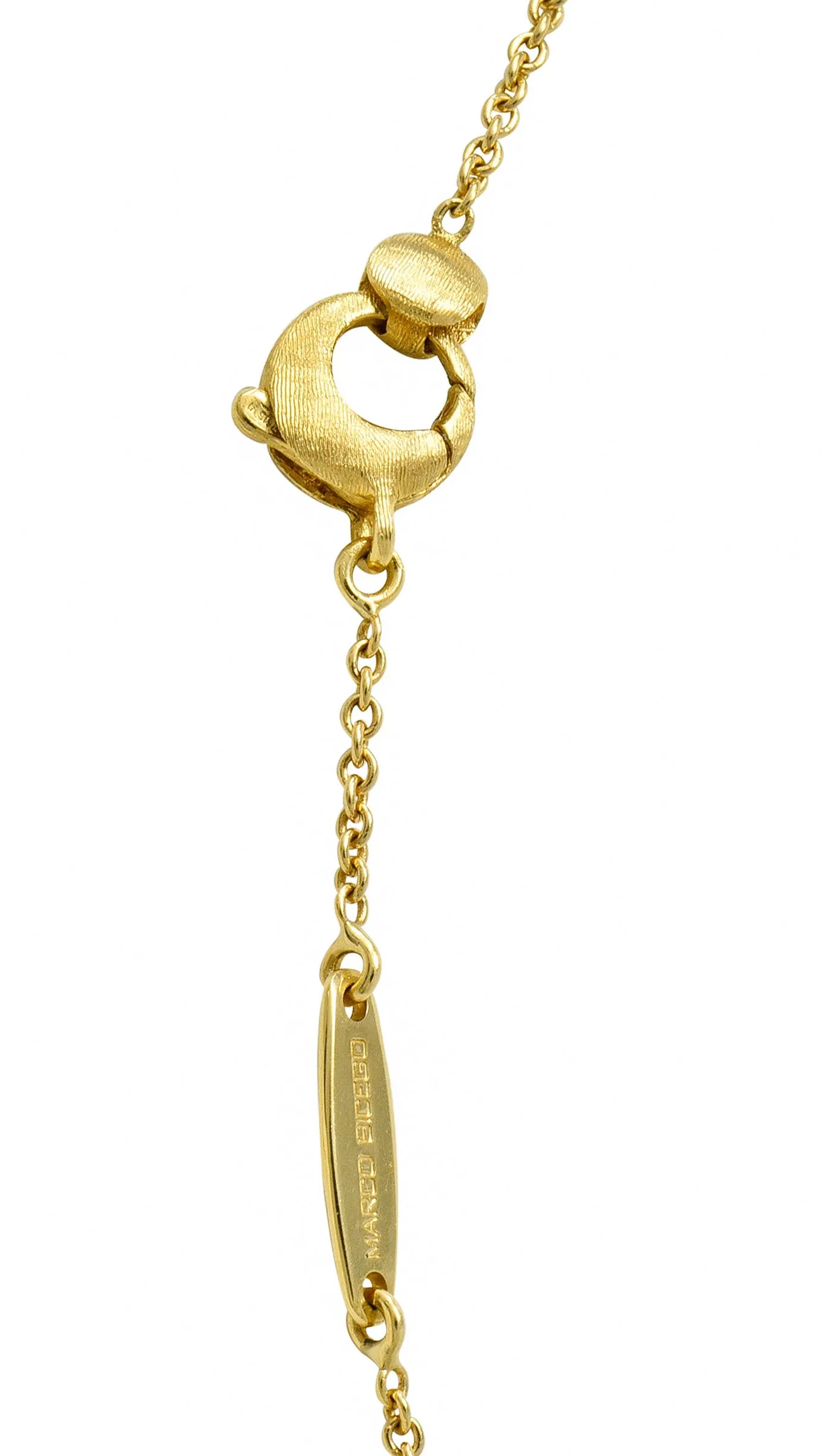 Marco Bicego Multi-Gem 18 Karat Gold Long Chain Confetti Necklace