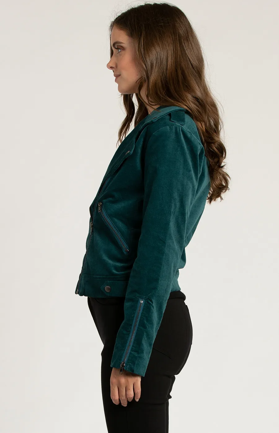 Matte Suede Biker Jacket (SJT341B)