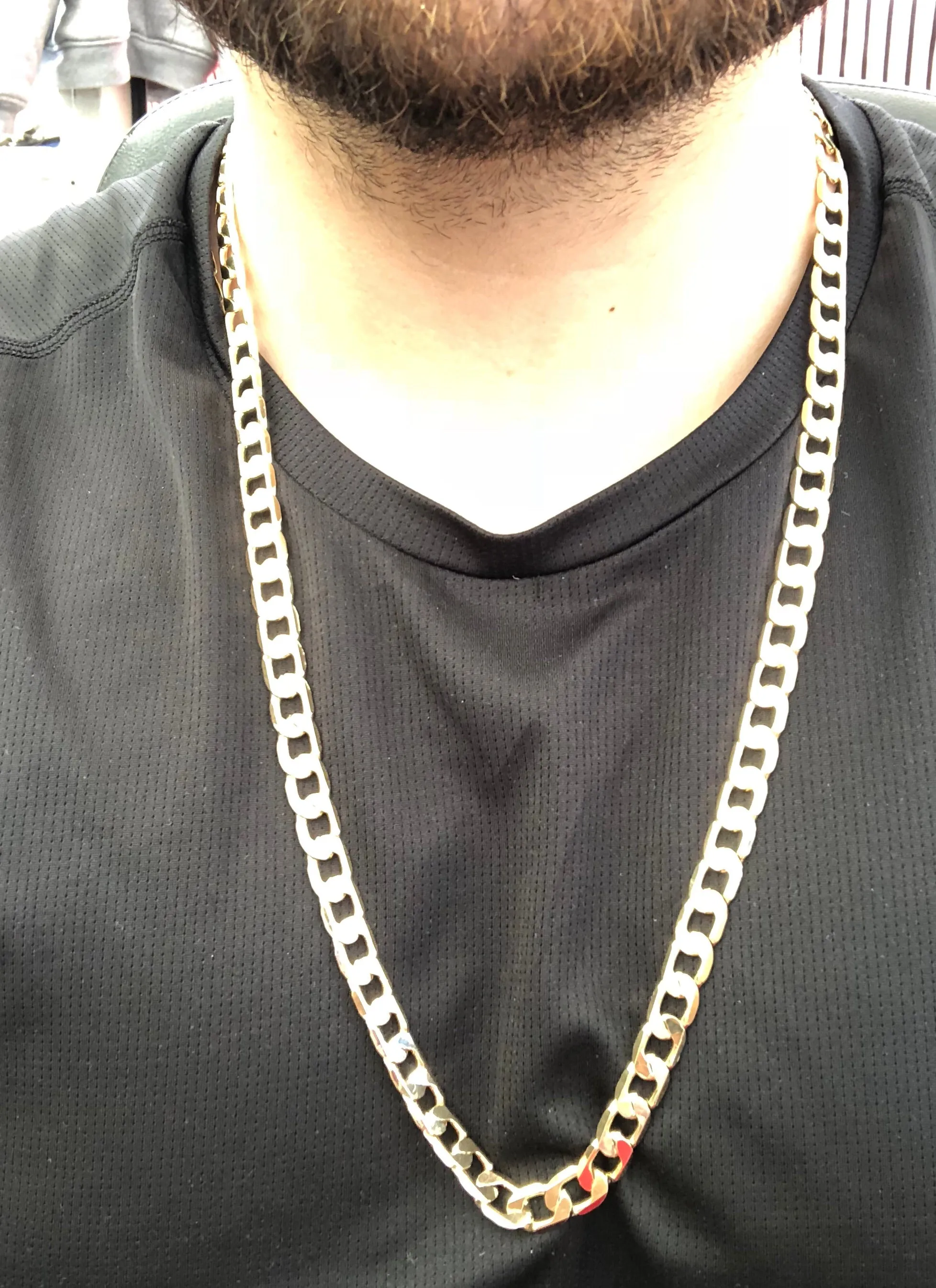 Men's Large Hip Hop 30 Inch Cuban Link Chain Gold Laminated 9mm Width