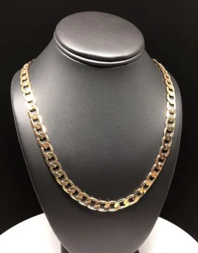 Men's Large Hip Hop 30 Inch Cuban Link Chain Gold Laminated 9mm Width