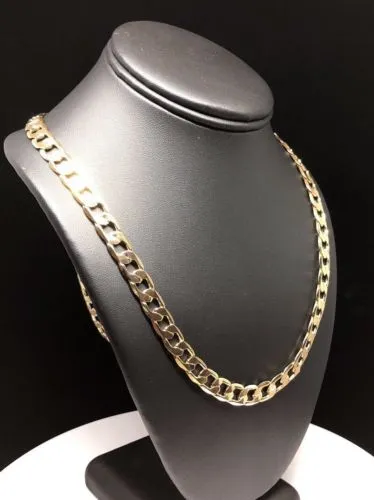 Men's Large Hip Hop 30 Inch Cuban Link Chain Gold Laminated 9mm Width