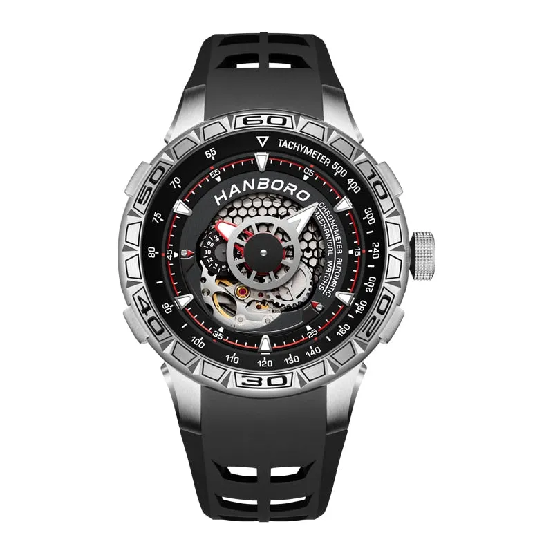 Men's Luminous Mechanical Skeleton Automatic Self-Wind Wristwatch