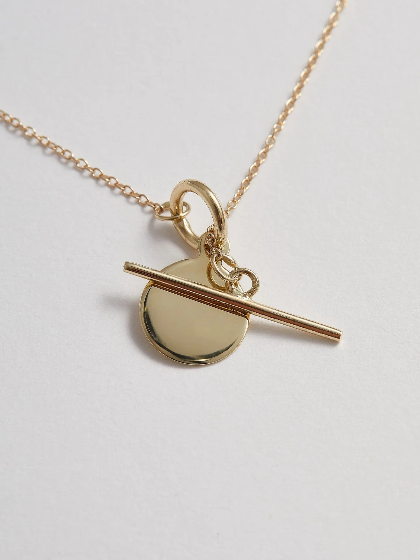 Mini Disk & Toggle Necklace