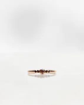 Mini Elise Ring with Dark Chocolate Diamonds