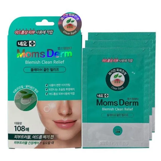 NEO MomsDerm Blemish Clean Relief Patches 108pcs Teatree Oil Acne