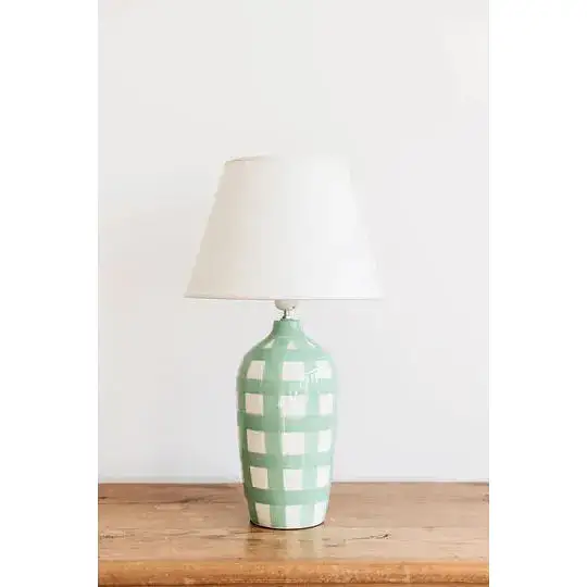 Noss & Co Lamp | Green Gingham