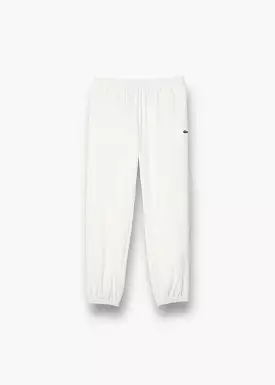 Pantalon de survêtement Lacoste en tissu déperlant blanc