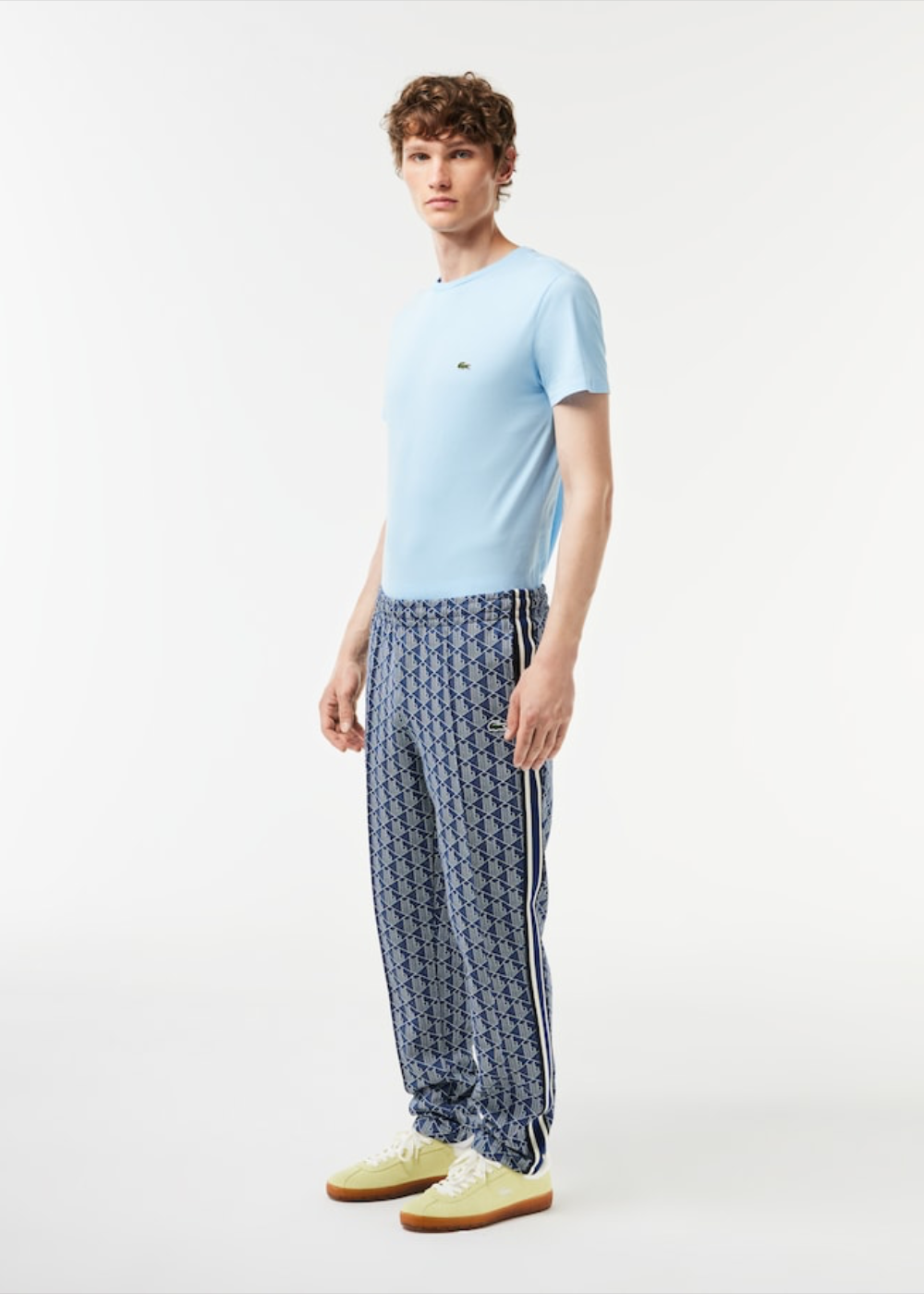 Pantalon de survêtement Lacoste monogramme bleu