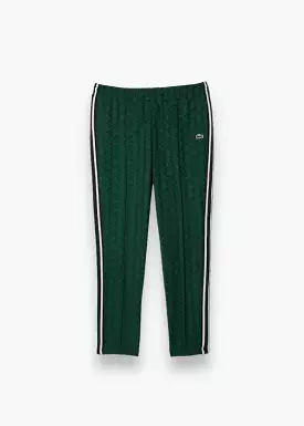 Pantalon de survêtement Lacoste paris jacquard monogramme vert