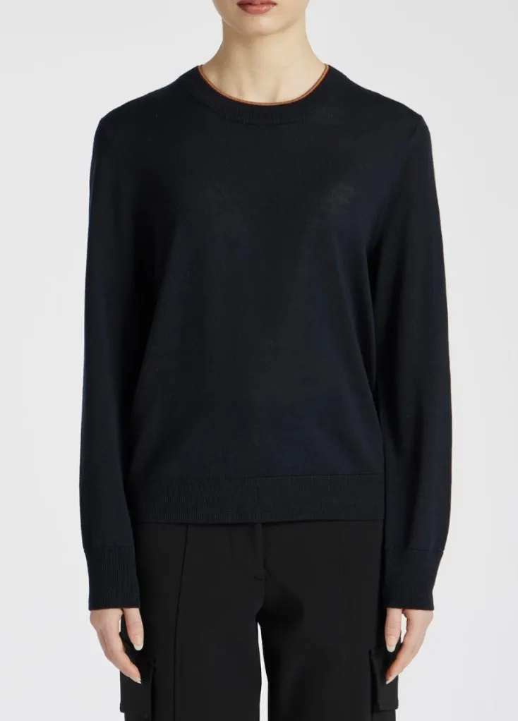 Paul Smith  |Street Style Plain Logo V-neck & Crew neck