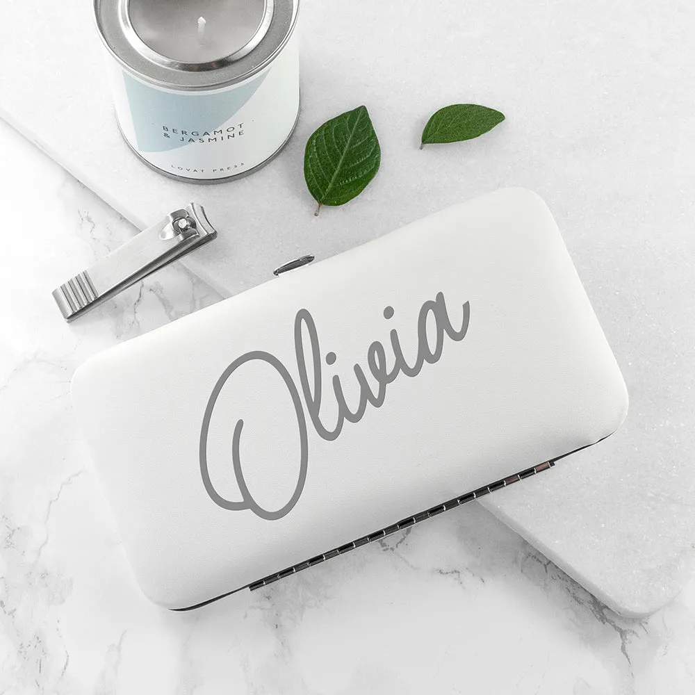 Personalised Manicure Set - White