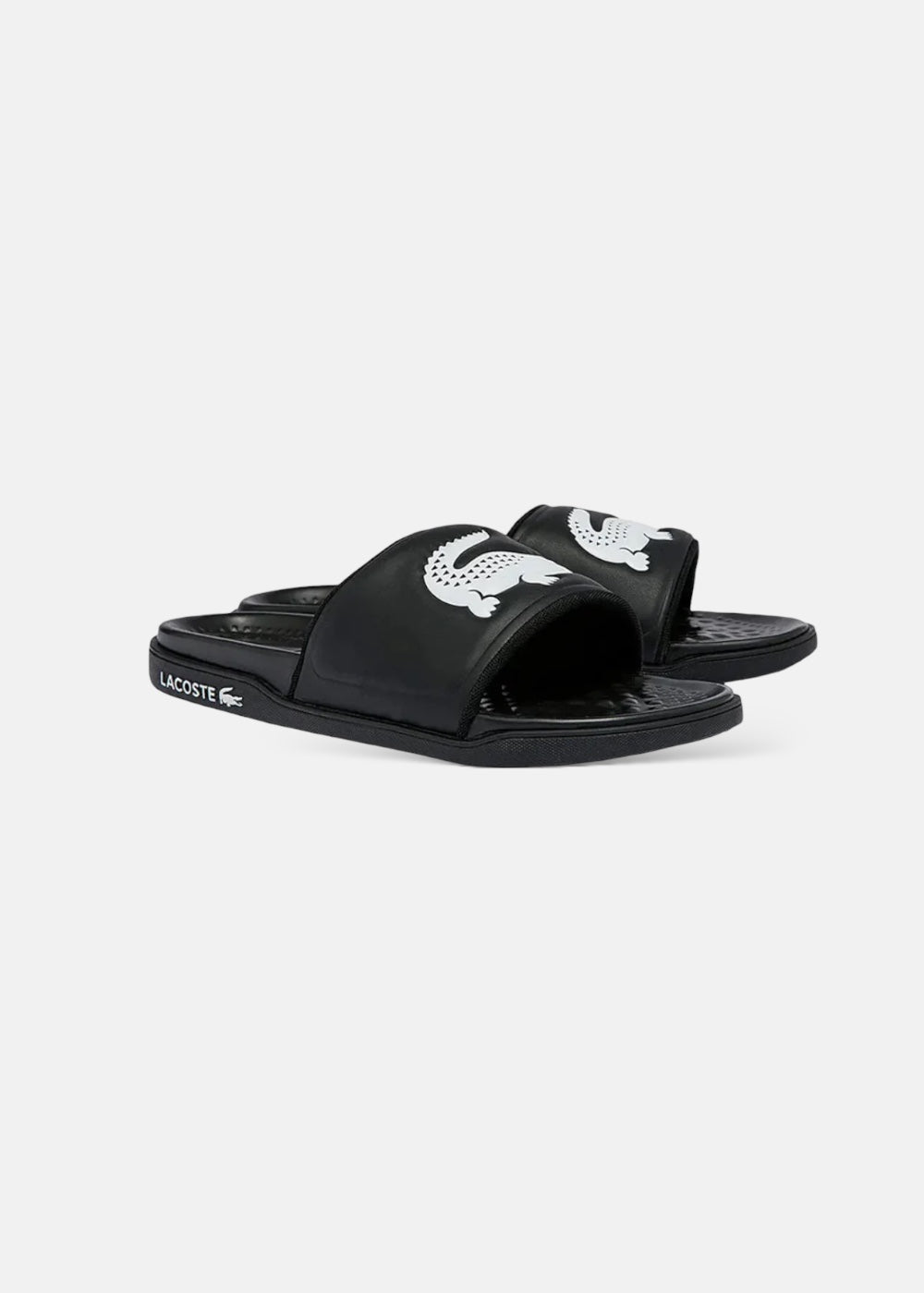 Pool Lacoste slide Lacoste Croco dualiste noire