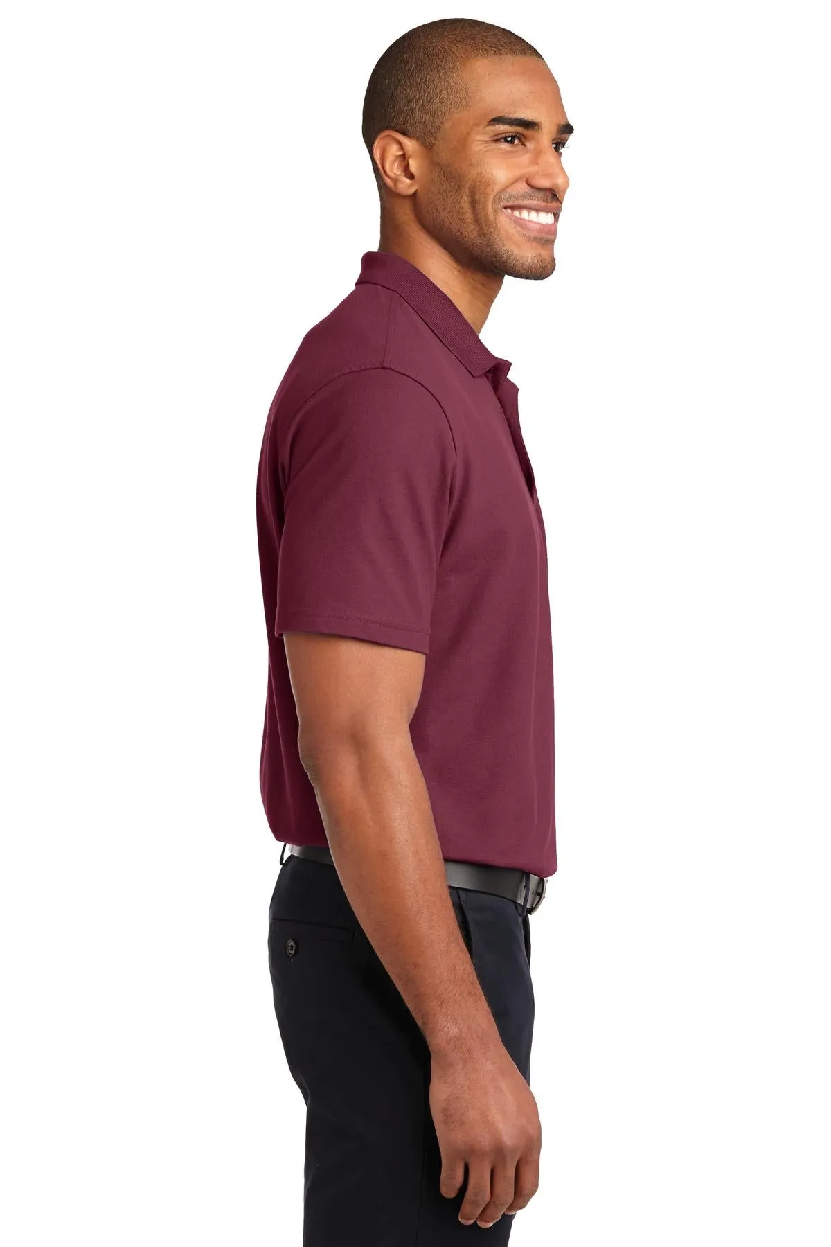 Port Authority Tall Stain-Resistant Polo TLK510 Burgundy