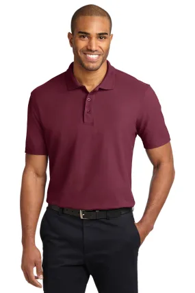 Port Authority Tall Stain-Resistant Polo TLK510 Burgundy