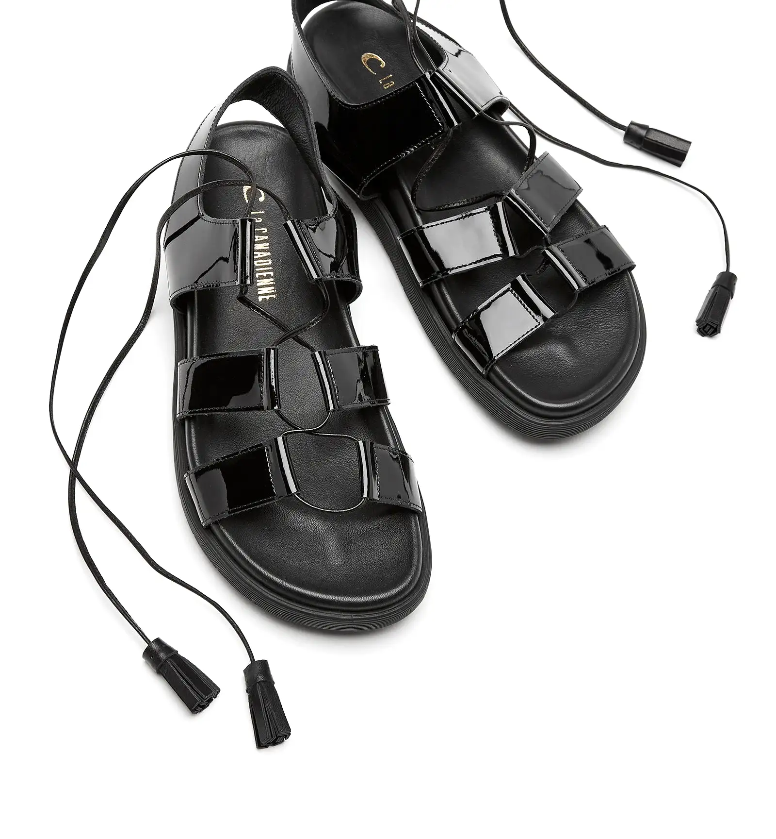 RAMBLER SANDAL ( BLACK) - LA CANADIENNE