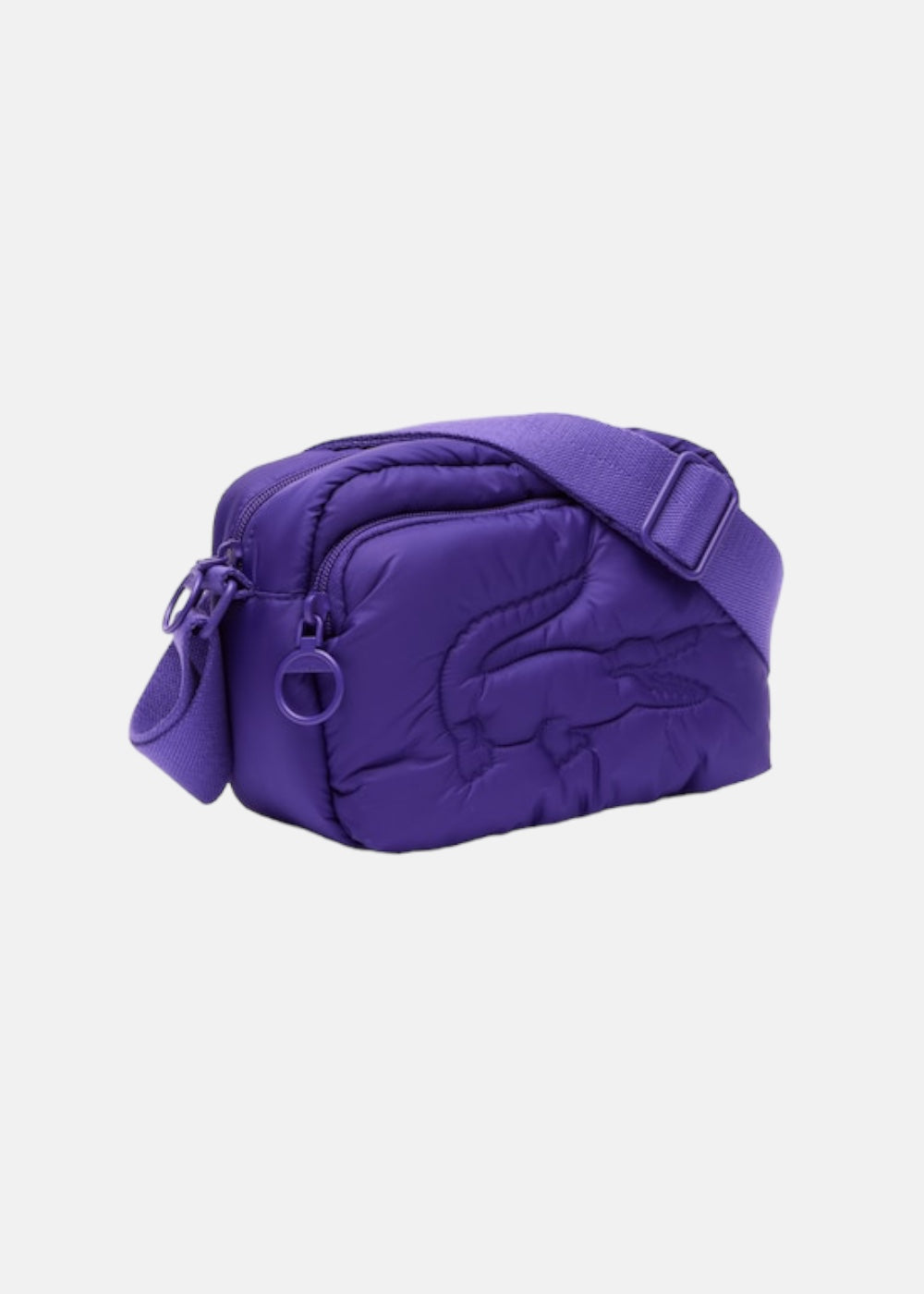 Sacoche Lacoste matelassé Puffy Croc violet