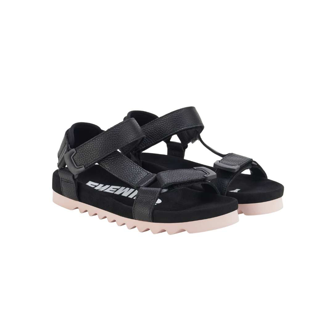 SANDAL TOOTH WEDGE - BLACK/PINK