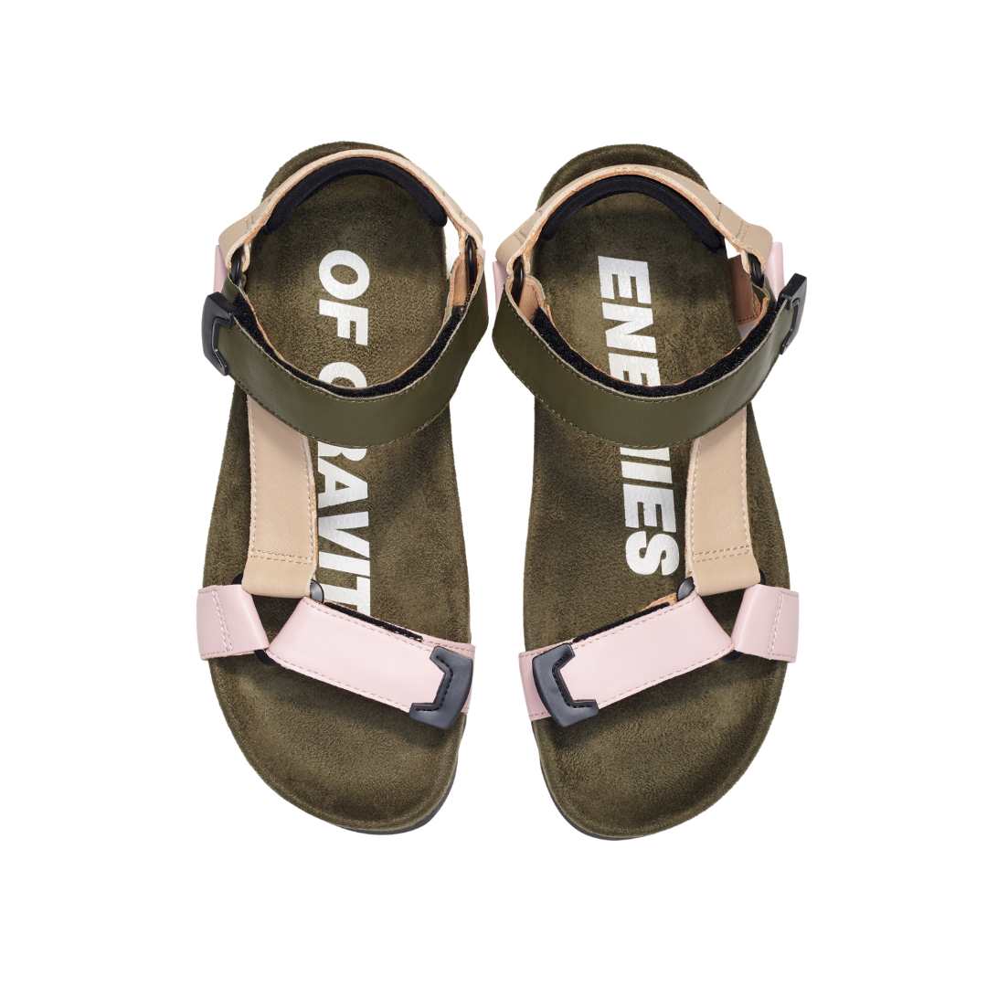 SANDAL TOOTH WEDGE - BLUSH COMBO