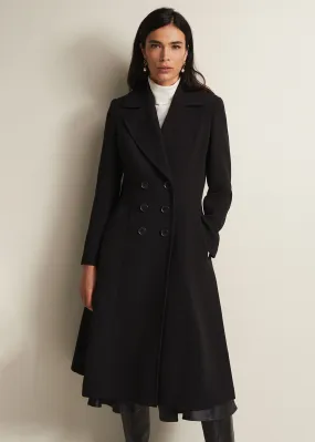 Sandra Black Long Smart Coat