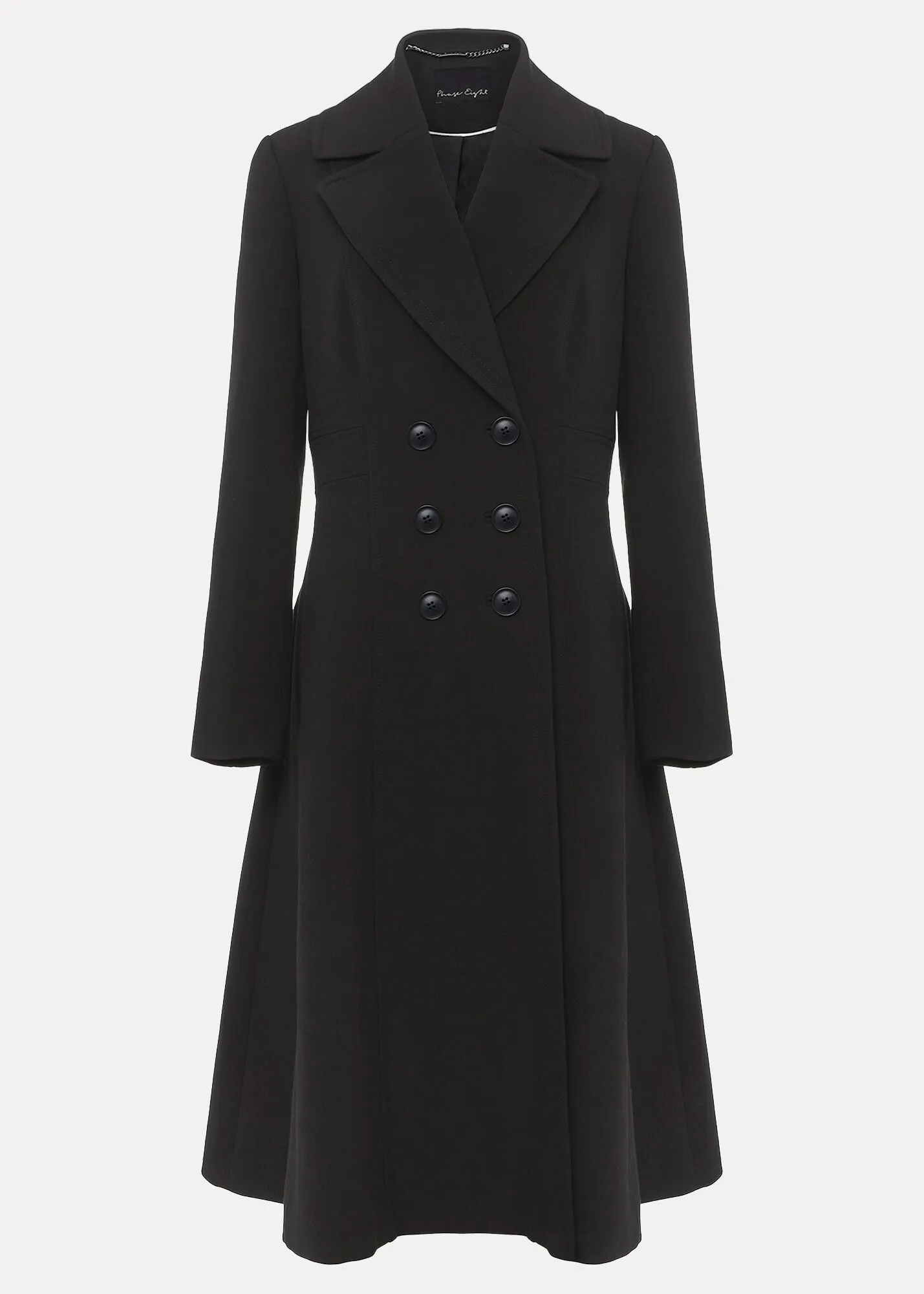 Sandra Black Long Smart Coat