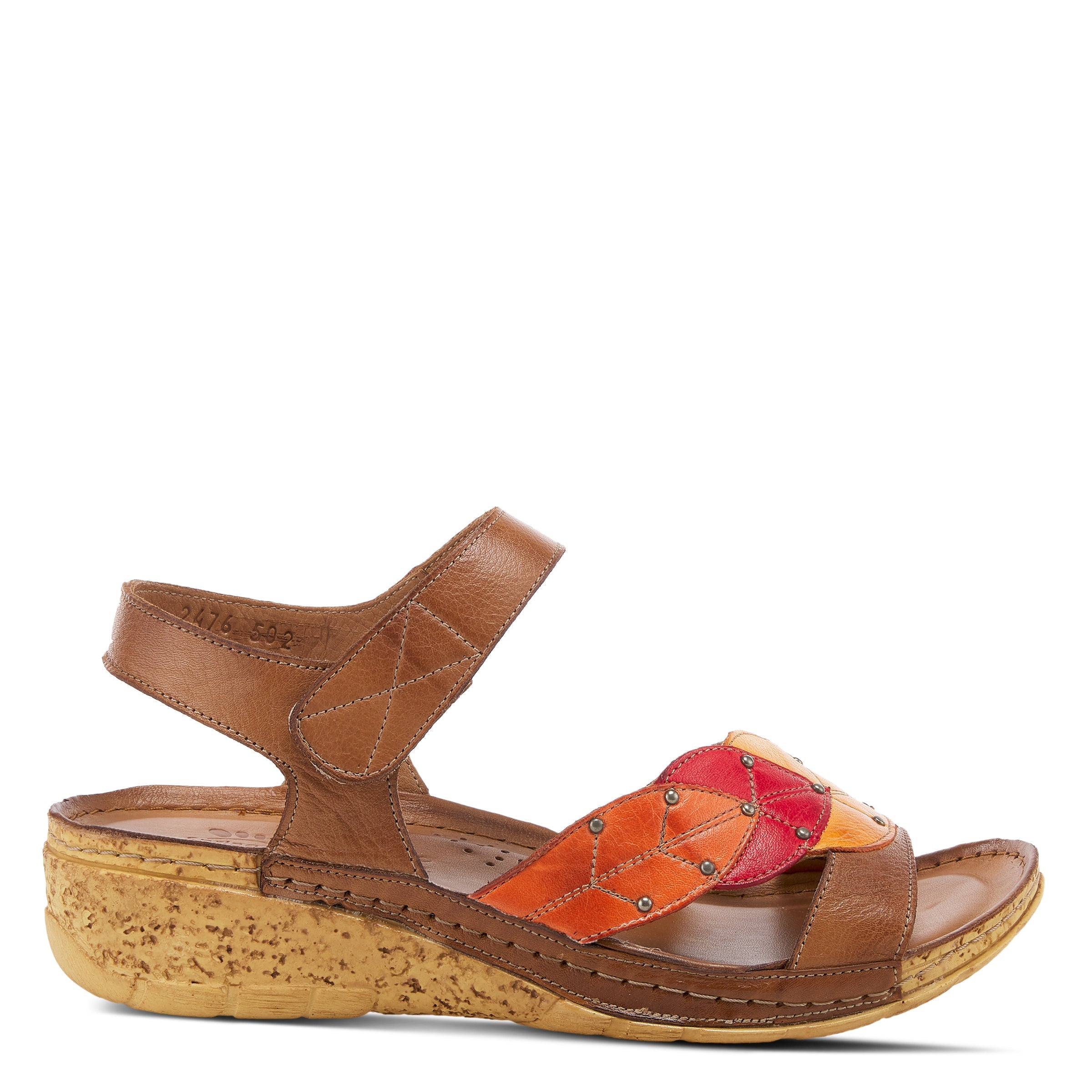 SPRING STEP LEAF QUARTER STRAP SANDALS