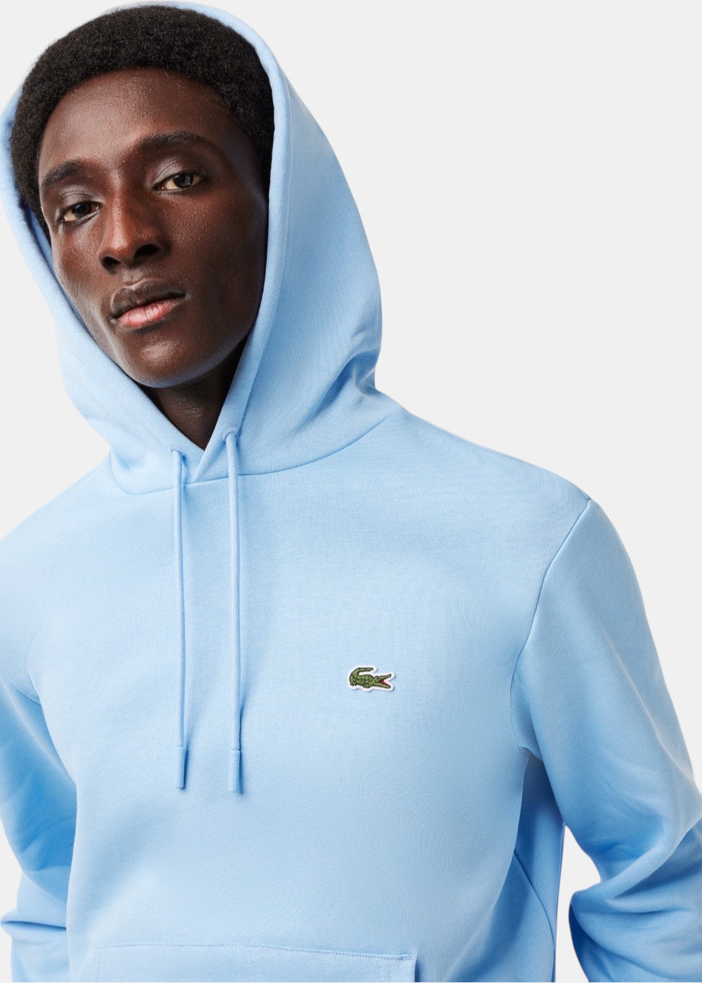 Sweatshirt à capuche Lacoste iconique bleu ciel