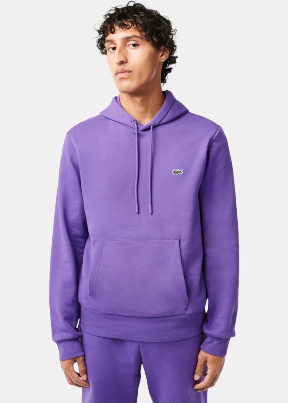 Sweatshirt à capuche Lacoste iconique violet