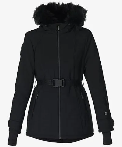 Sweaty Betty Womens Black Exploration hooded shell jacket