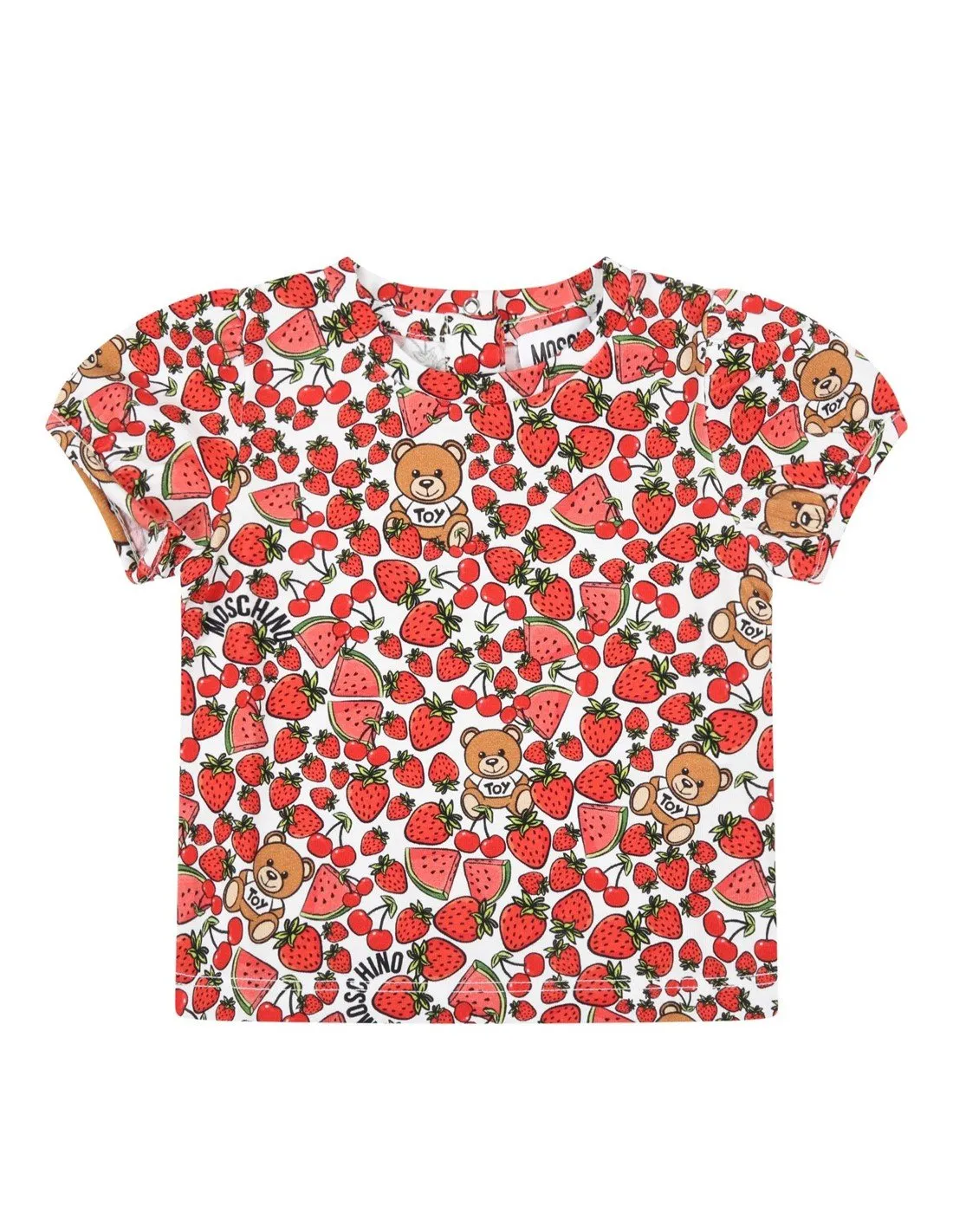 T-shirt Moschino baby MGM02BLBB90 bianca PE22