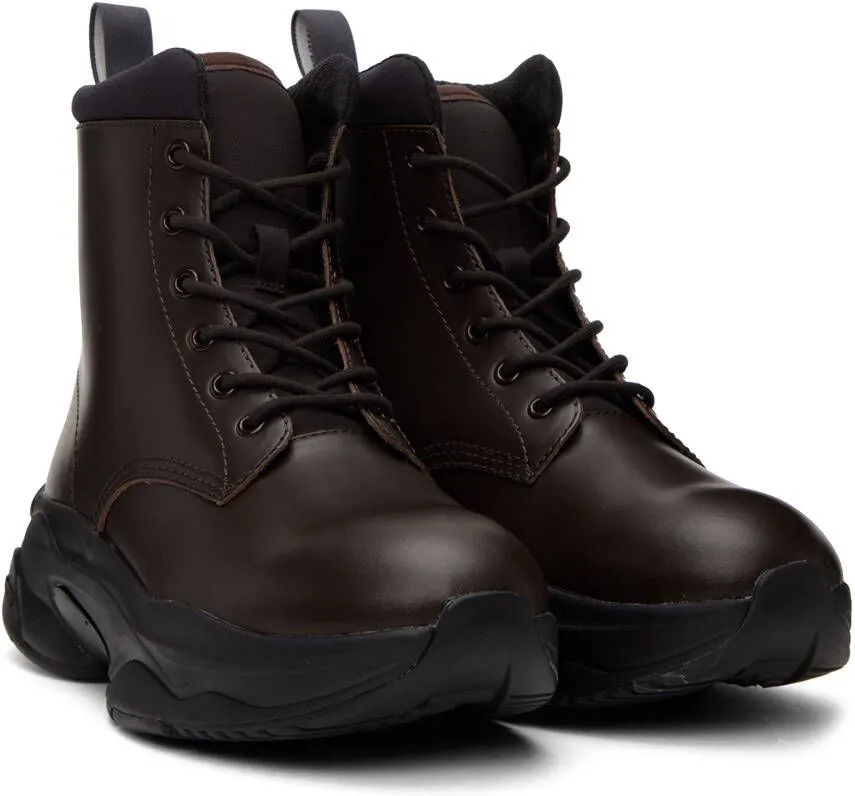 UNDERCOVER Brown Lace-Up Boots