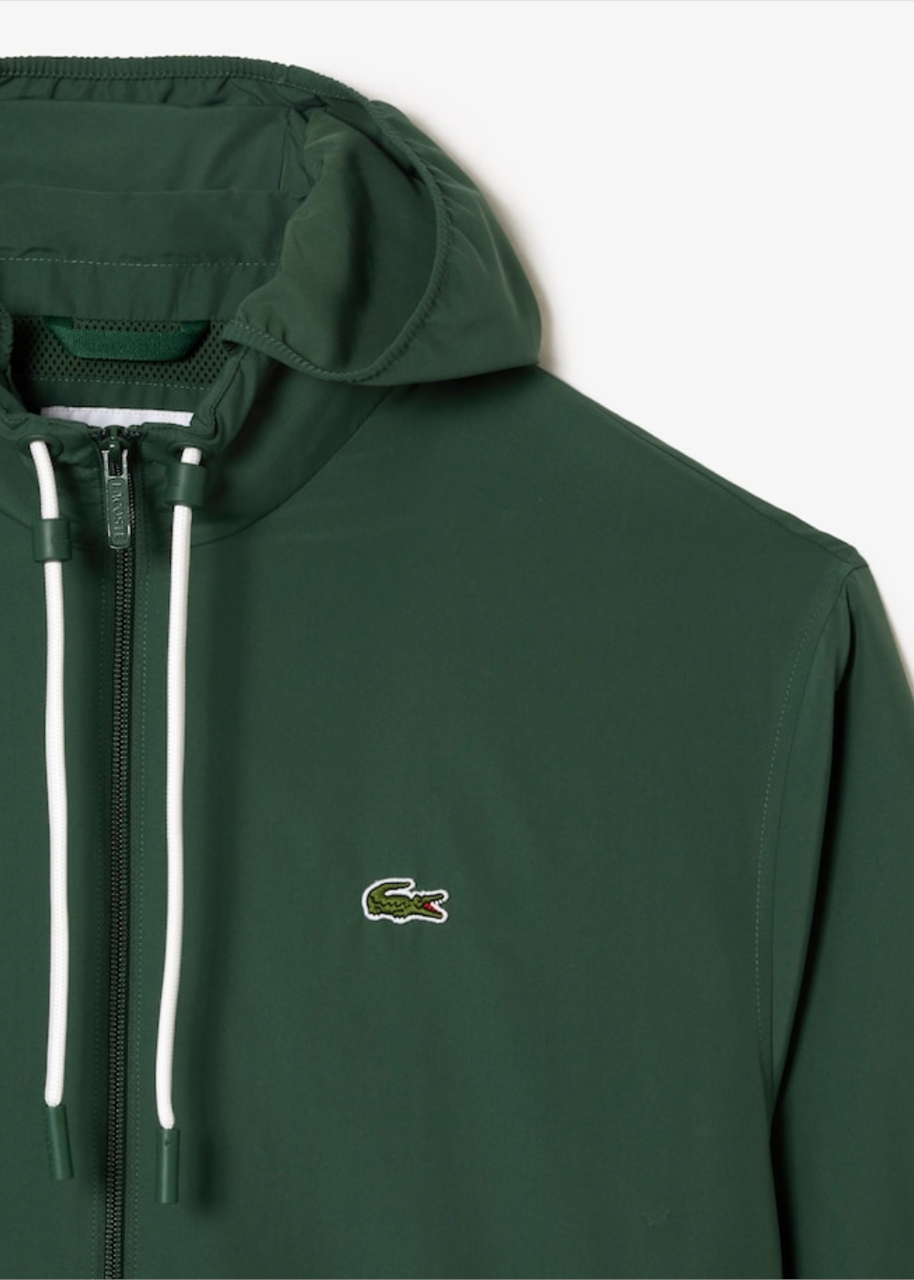 Veste Lacoste à capuche réversible déperlant vert