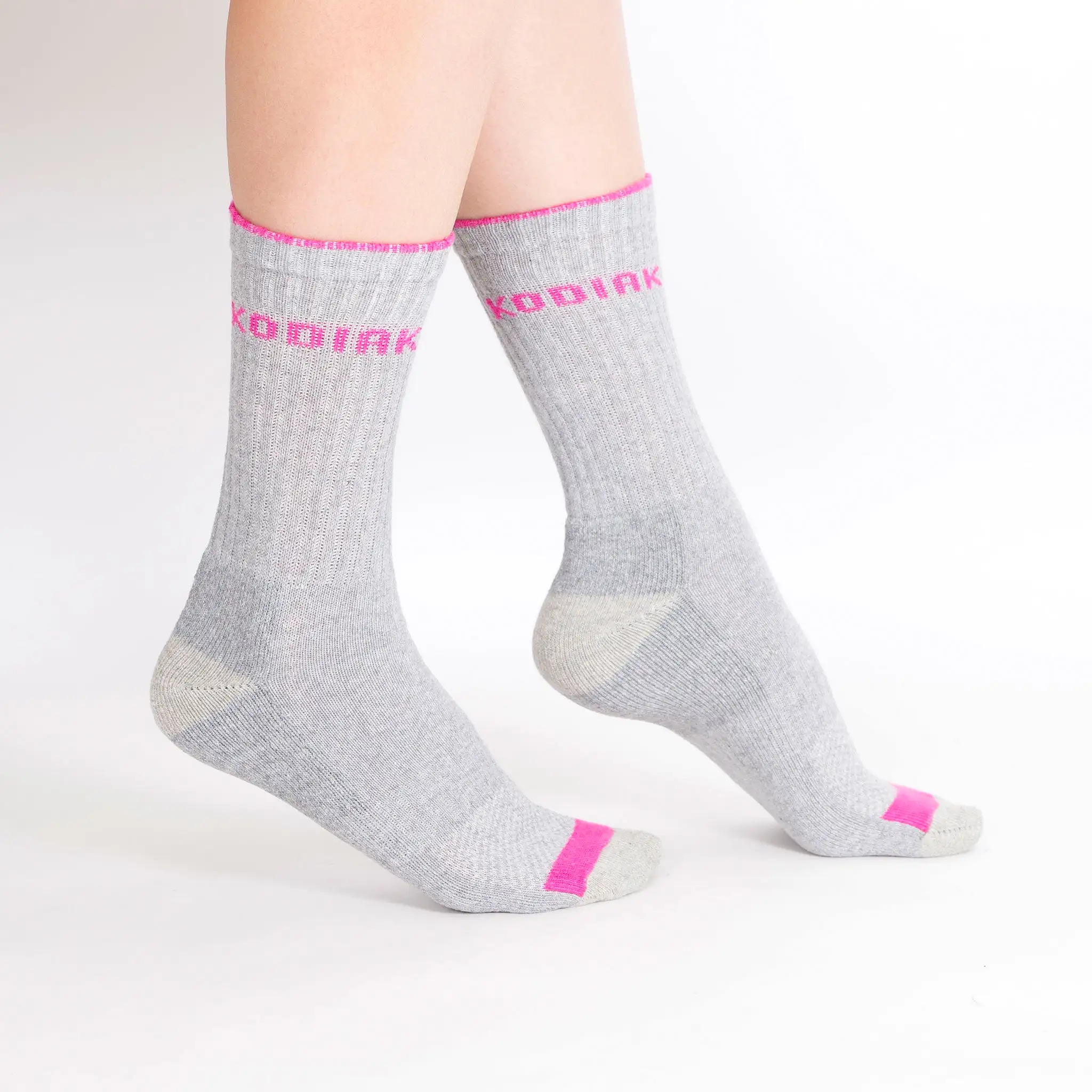 Women's 2PK Cotton Crew Sock - Grey