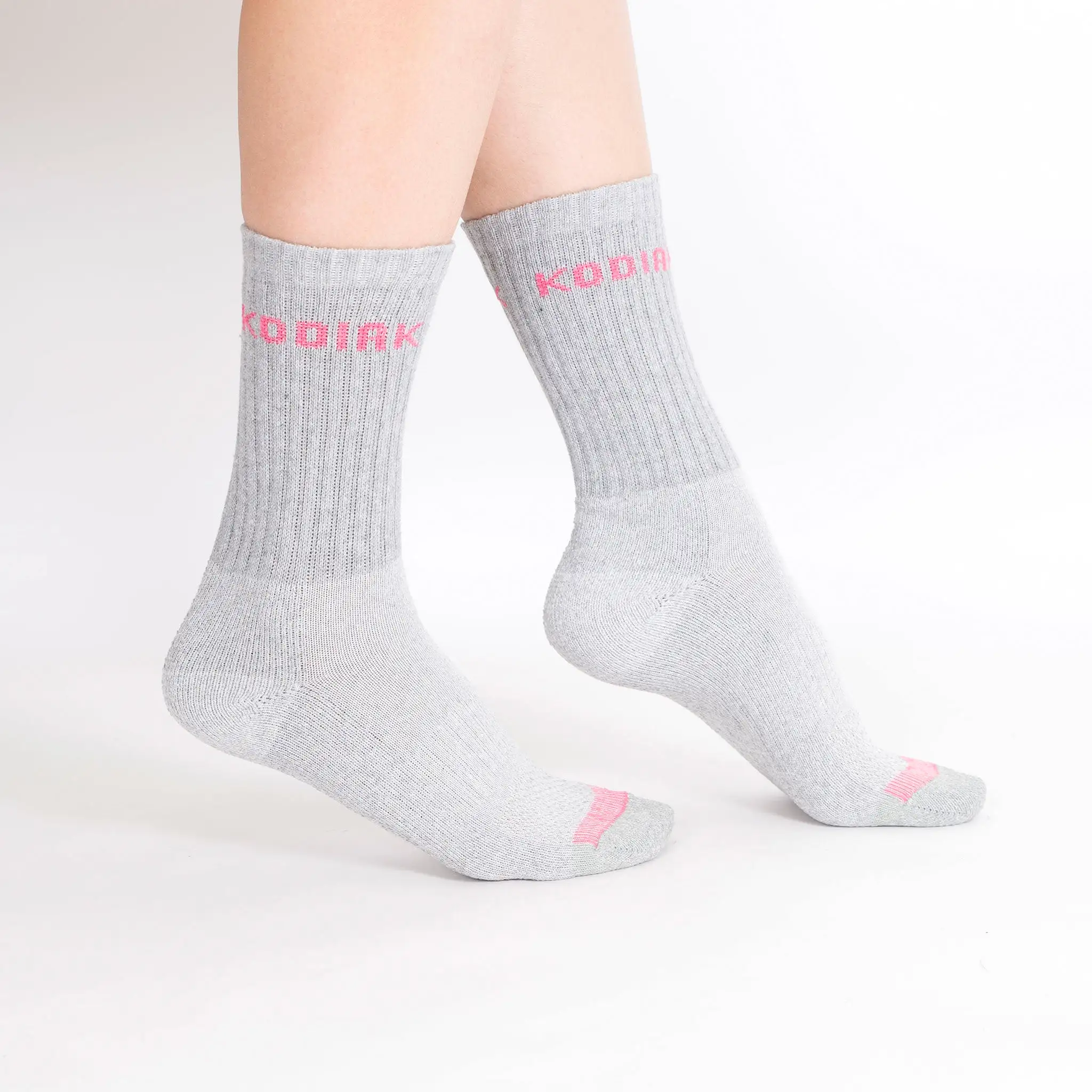 Women's 2PK Cotton Crew Sock - Grey