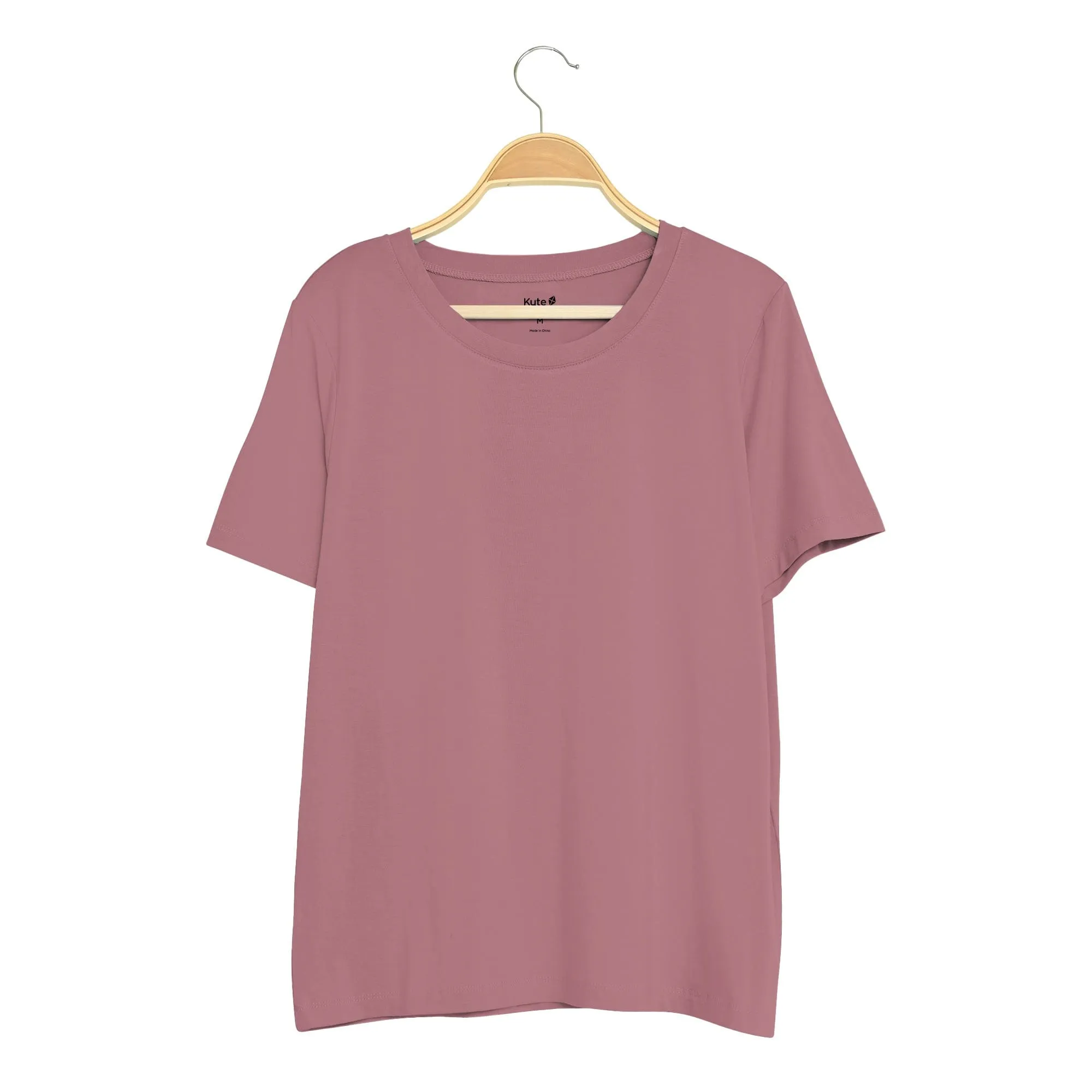 Women's Crew Neck Tee in Dusty Rose