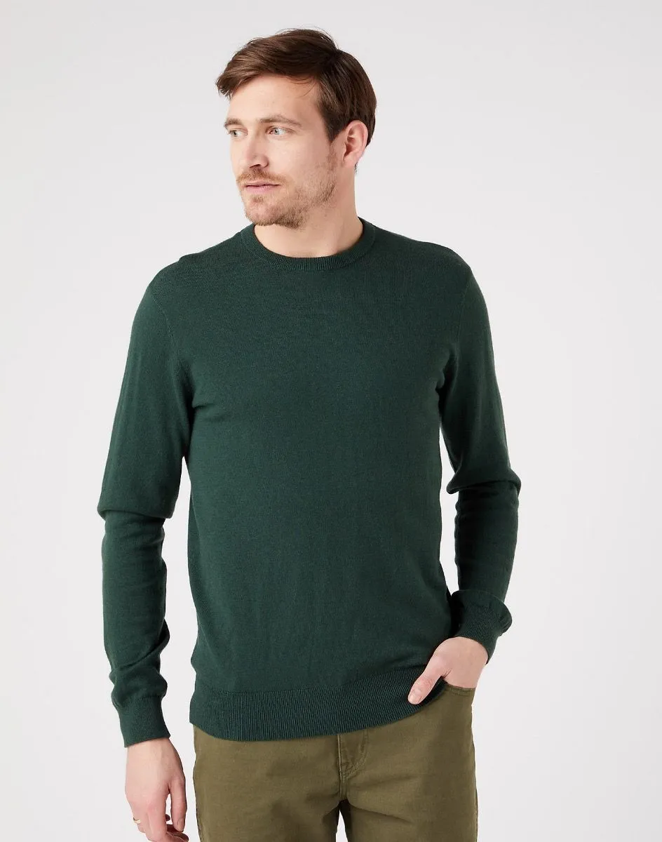 Wrangler Knit Crew Neck Jumper Sycamo