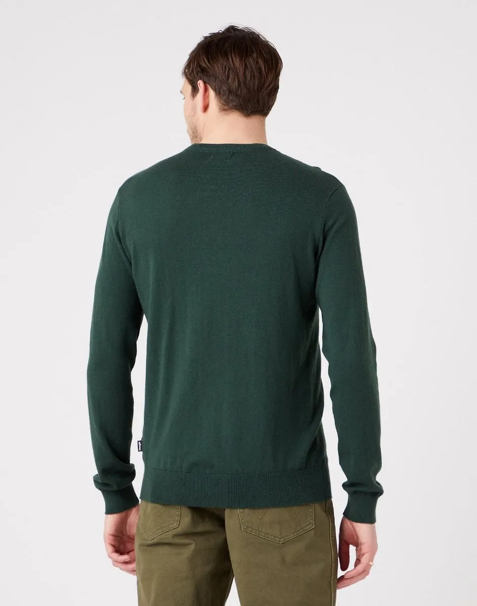 Wrangler Knit Crew Neck Jumper Sycamo