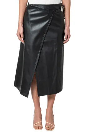 Wrap-over long skirt