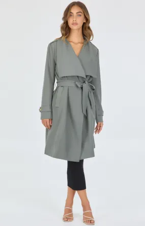 Wrap Style Wide Collar Jacket (SJT313B)