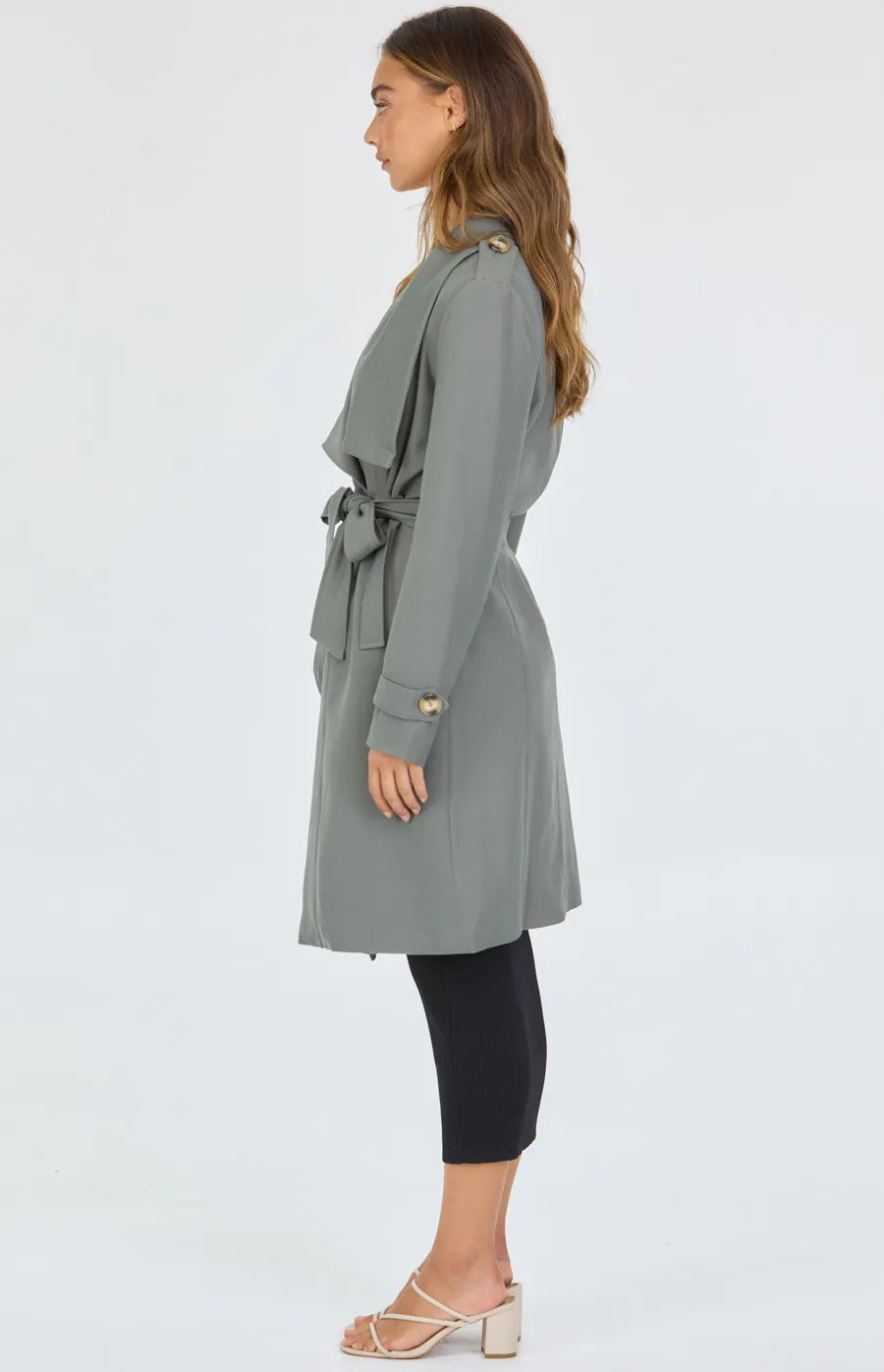 Wrap Style Wide Collar Jacket (SJT313B)