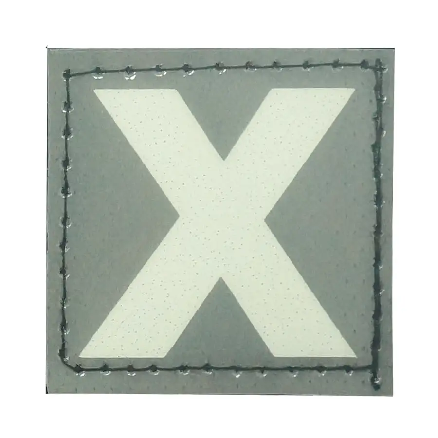 X PATCH - BLUE GLOW IN THE DARK