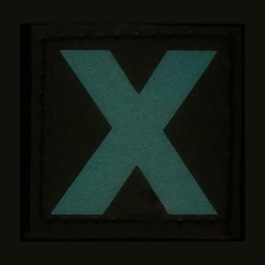 X PATCH - BLUE GLOW IN THE DARK